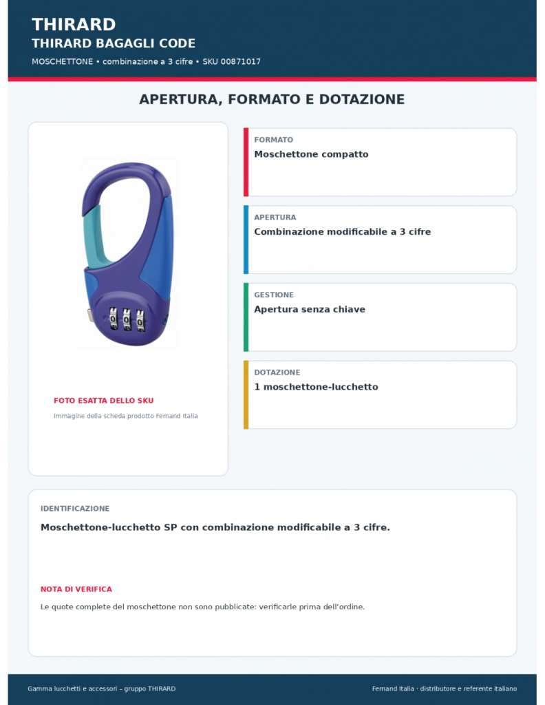 Moschettone con combinazione modificabile a 3 cifre – Serrurerie de Picardie