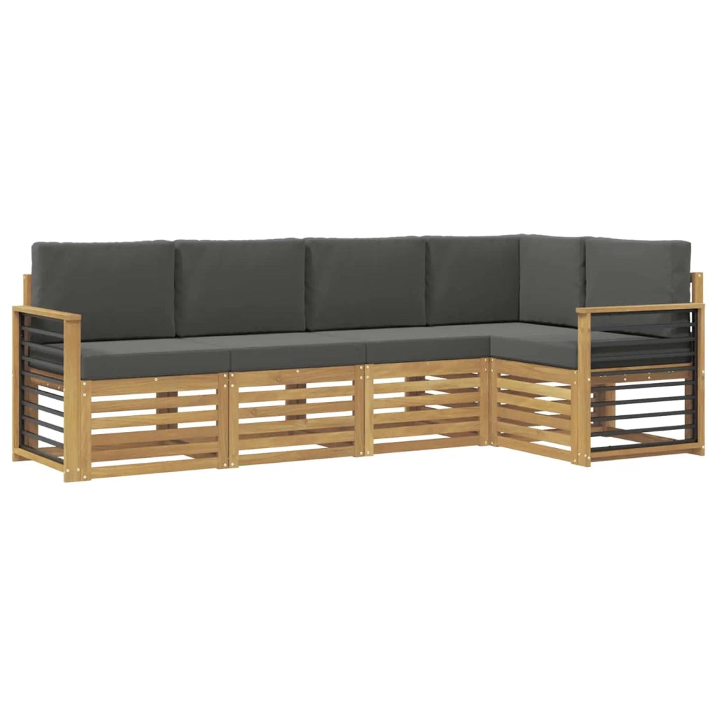 Set di divani da esterno 5 pcs Bianco e Antracite 3391847