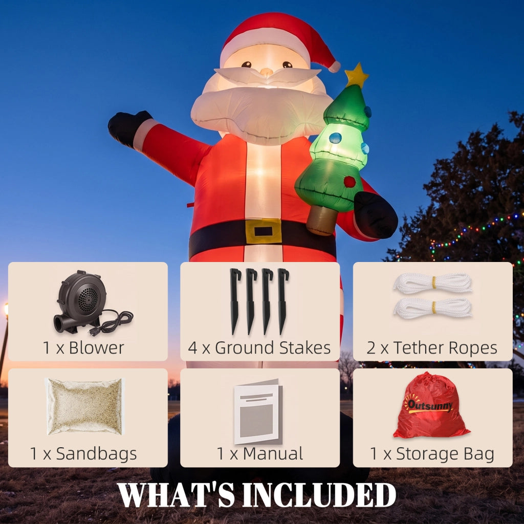 Babbo Natale gonfiabile da 243 cm con luci a LED