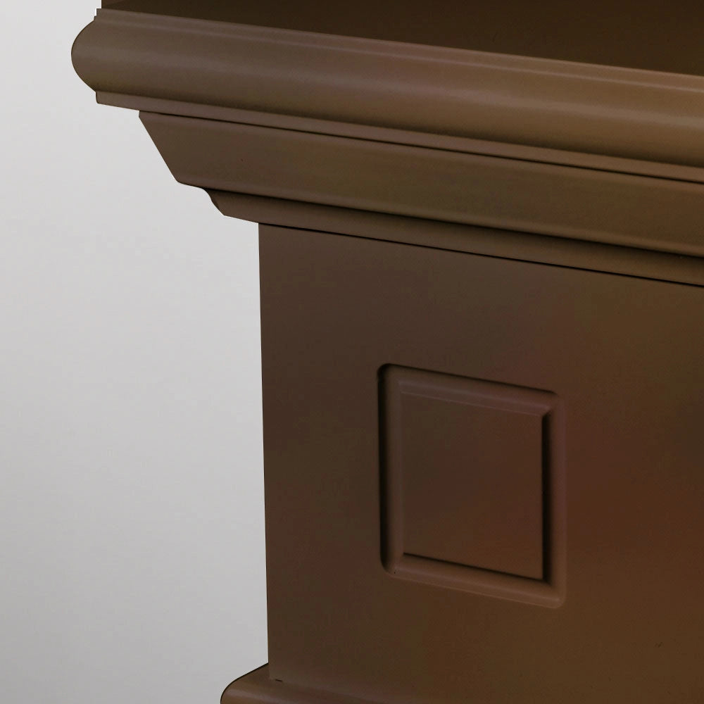 Cornice per camino rivestimento in legno L110xP36xH100 Cambridge Noce
