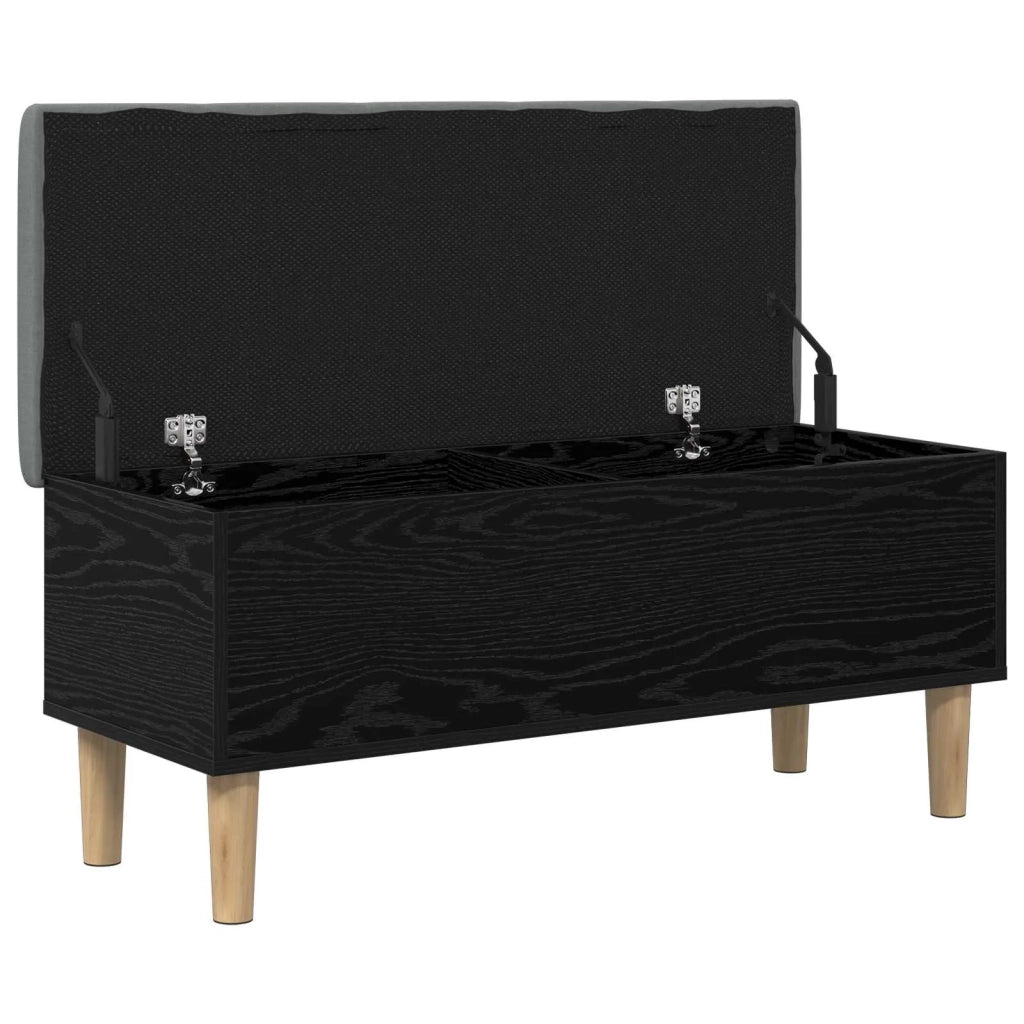 Panchina con Cuscino Rovere Nero 102 x 42 x 46 cm 8017751