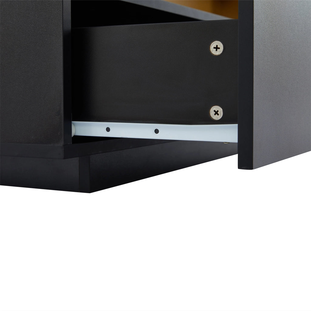 Mobile porta TV effetto marmo nero 200 cm