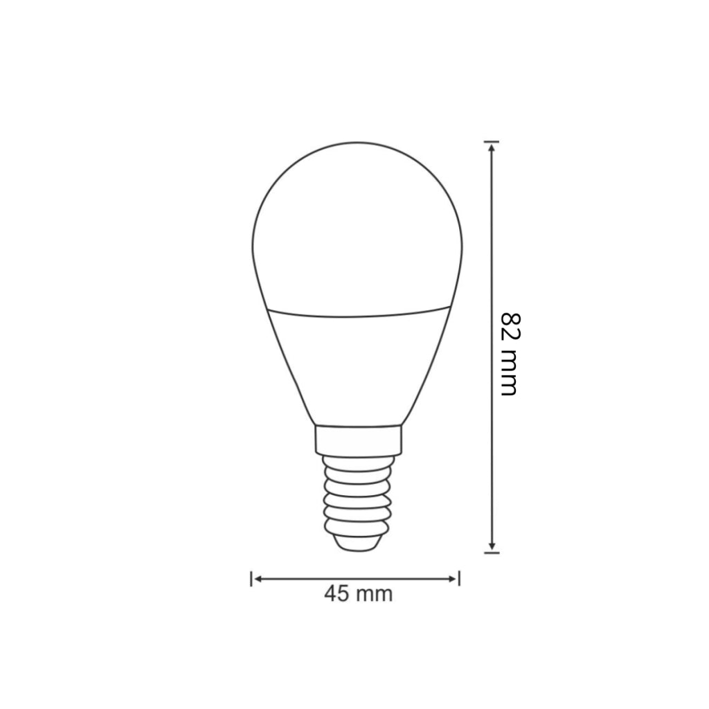 Lampadina LED G45 E14 6,3W 560lm 4000K opalina Polux