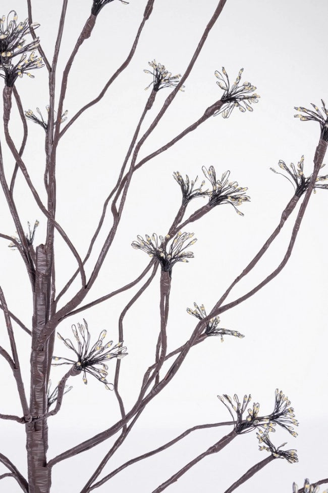 Albero di Natale artificiale marrone 600 microLED classico