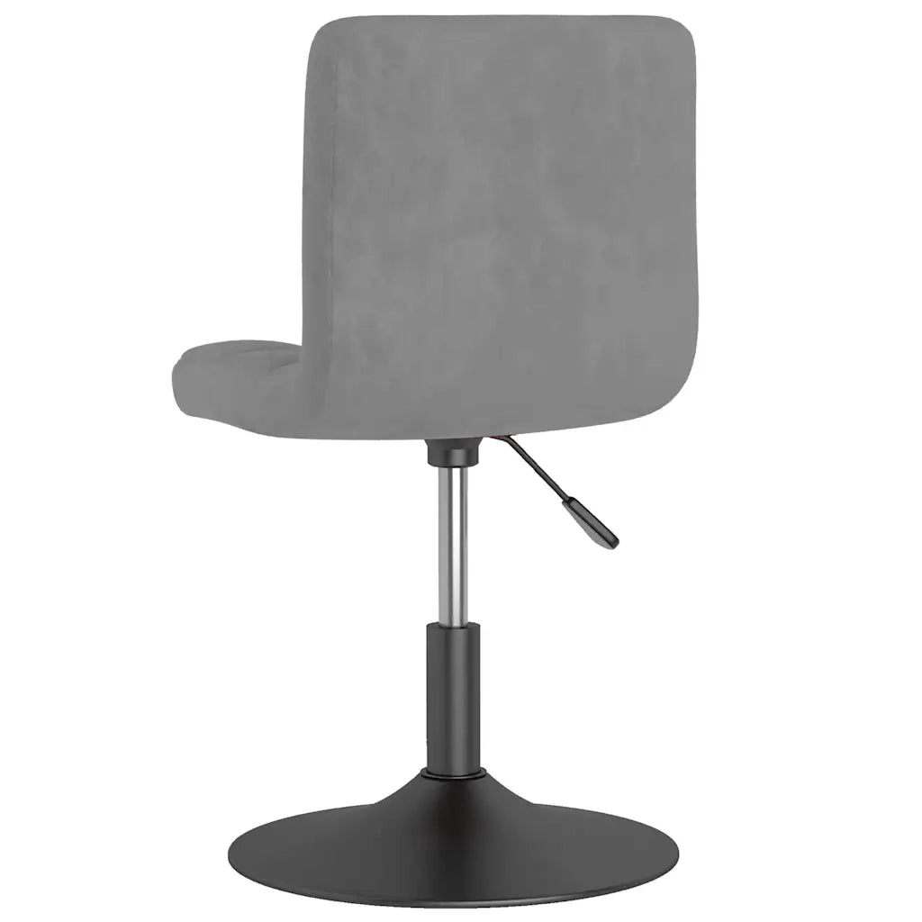 Sedia da Pranzo Girevole Grigio Chiaro in Velluto 3087503