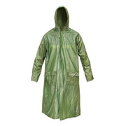 Mantella con cappuccio impermeabile taglia XXXL in PVC, con 2 tasche, chiusura con bottoni a pressione, verde scuro Breckner Germany