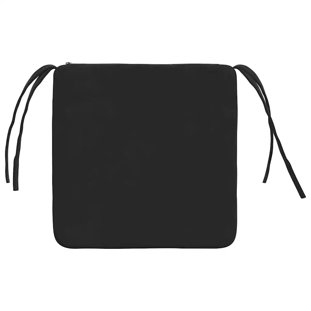 Cuscini per Seduta 4 pz | Cuscini per sedie Nero 40 x 40 x 3 cm Velluto
