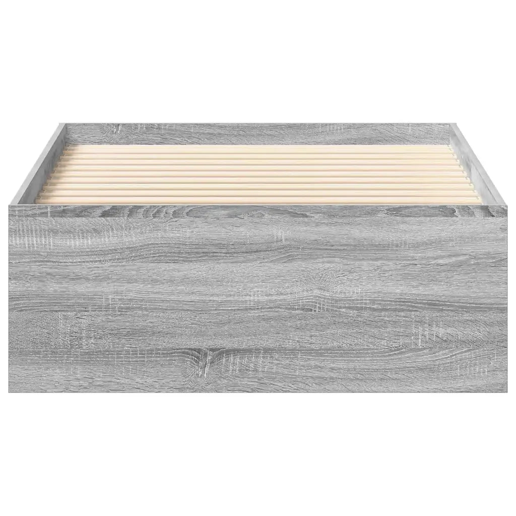 Letto singolo | Letto per adulti | Giroletto senza Materasso Rovere Sonoma 90x190 cm