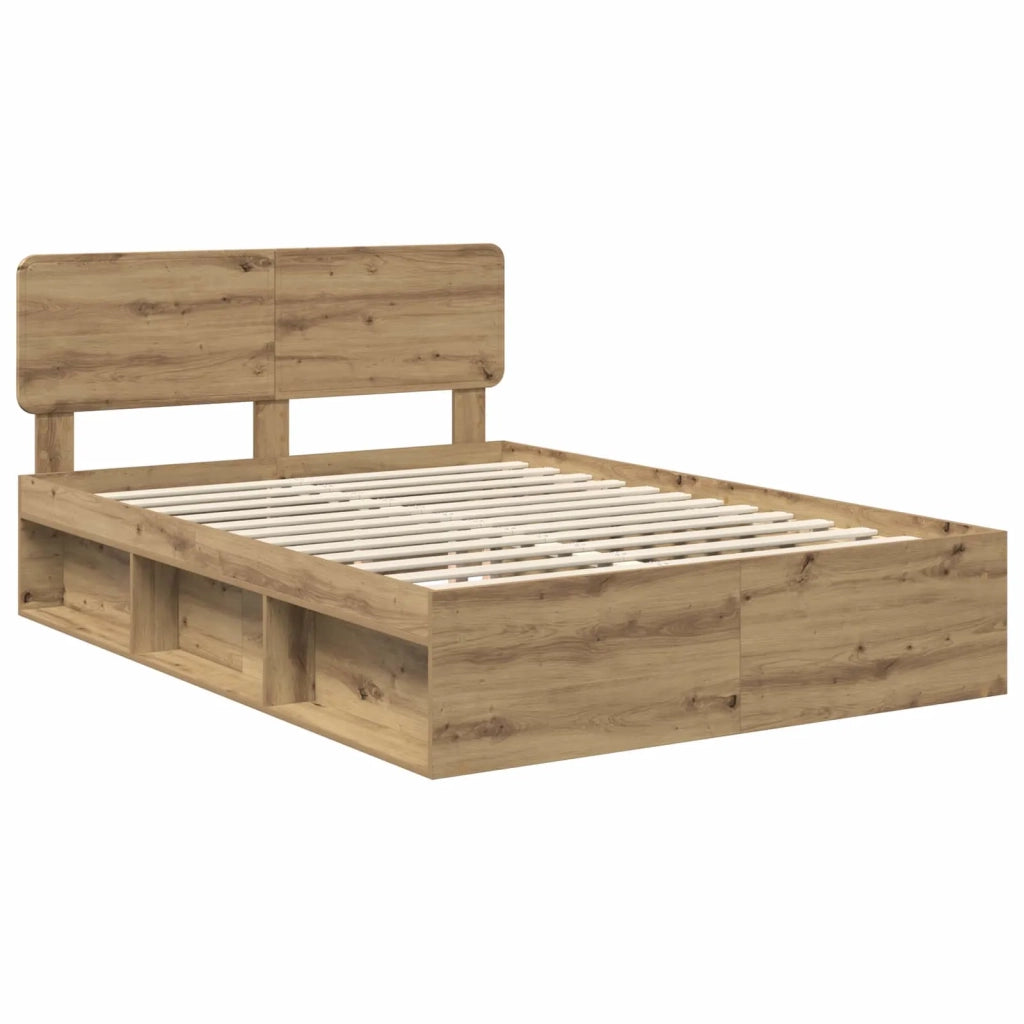 Letto matrimoniale | Letto per adulti | Struttura del letto Rovere Artigianale 140 x 190 cm