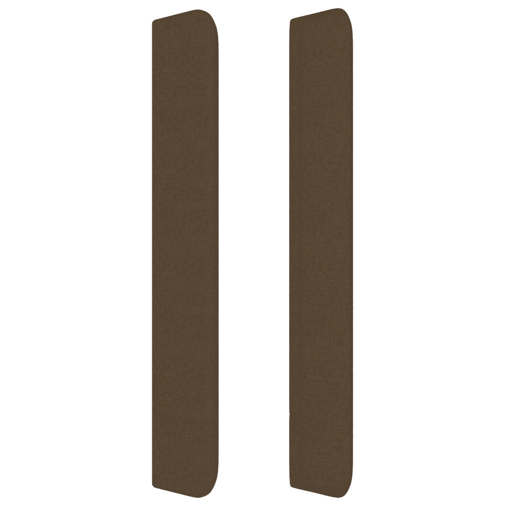 Giroletto a Molle con Materasso Marrone Scuro 140x190cm Tessuto 3131428