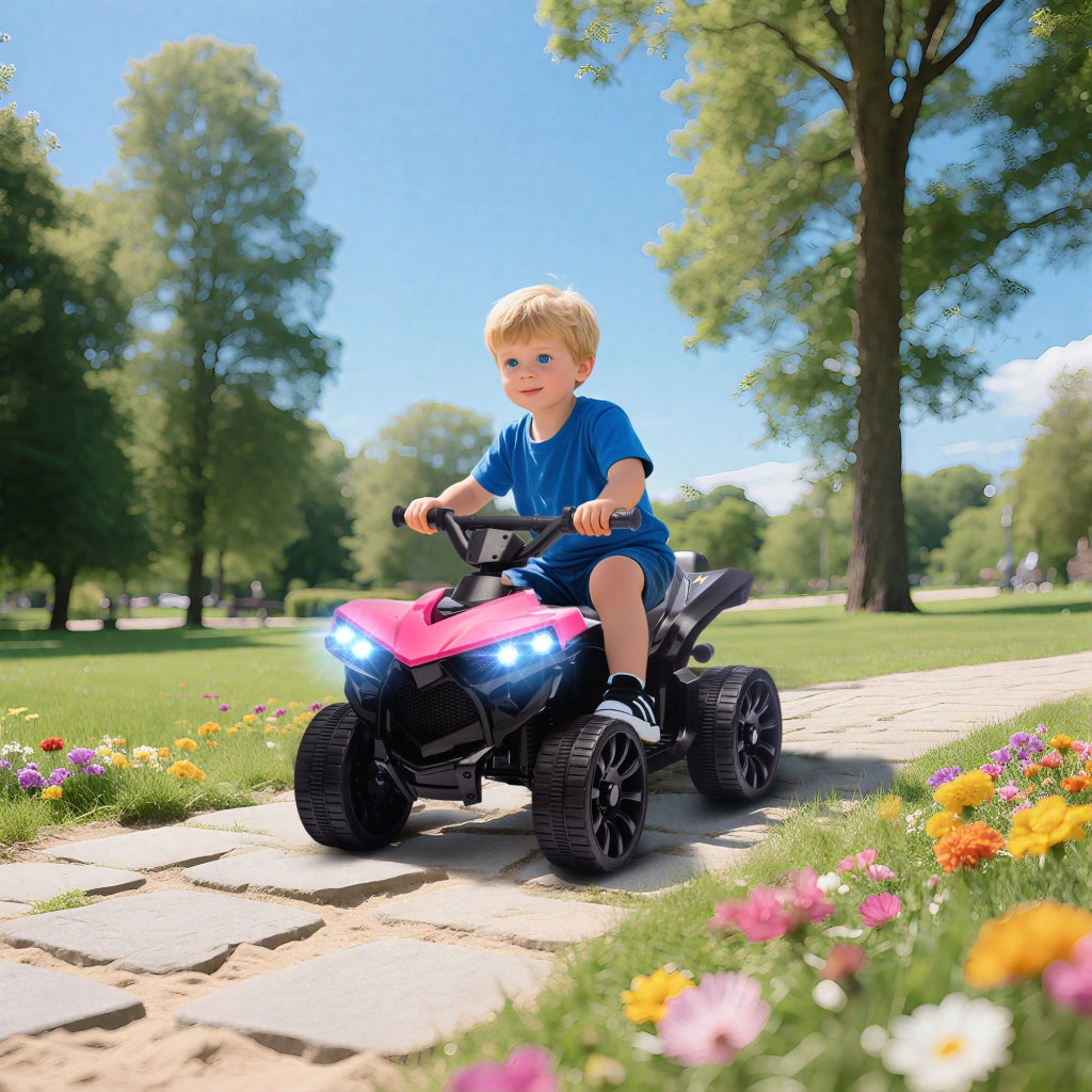 Quad elettrico per bambini 6V con LED e musica ¨C Minimal ¨C rosa