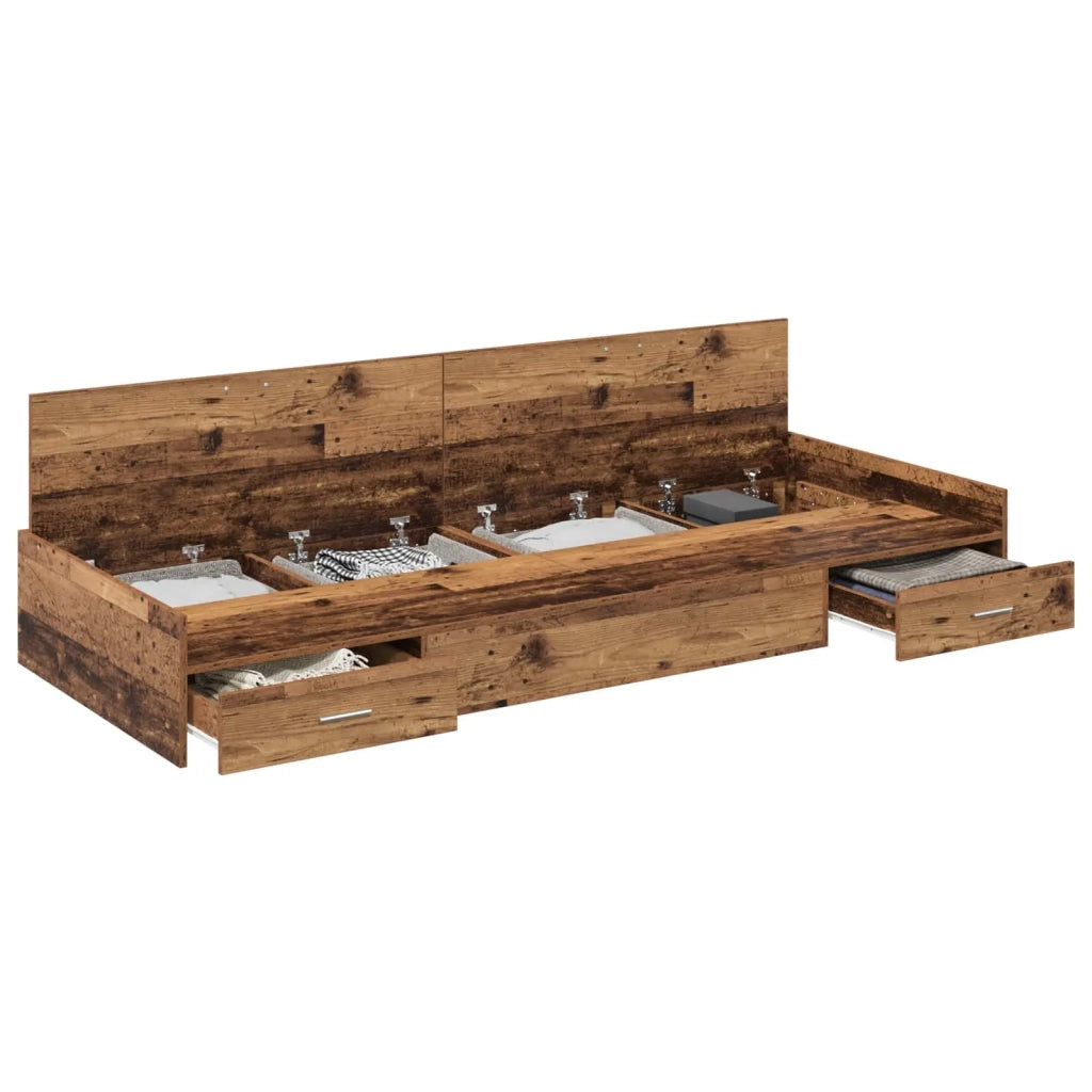 Struttura del letto Legno vecchio 90 x 200 cm Legno multistrato 3335235