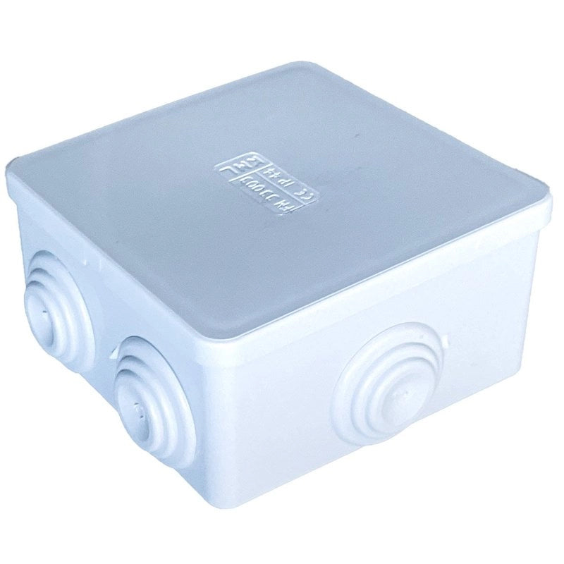 Scatola Di Derivazione Da Parete Stagna IP44 Con 6 Uscite Passacavi 80X80X40mm Coperchio A Pressione