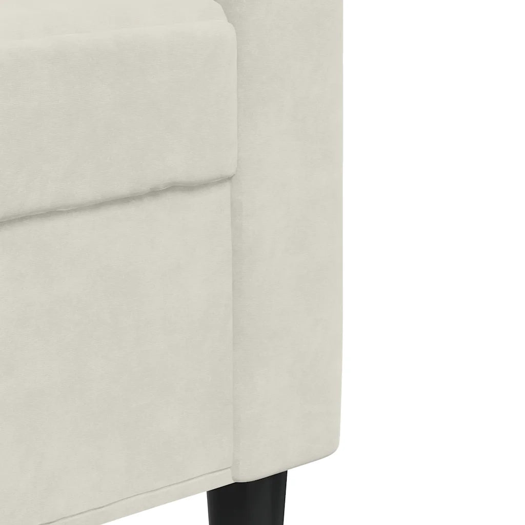 Fauteuil Crème 60 cm Velours