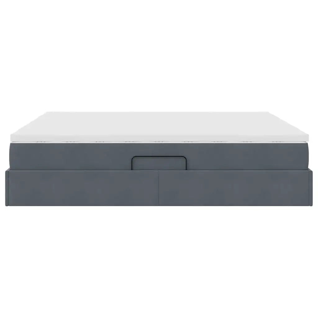 Letto con contenitore e materasso Grigio scuro 180 x 200 cm 3370362
