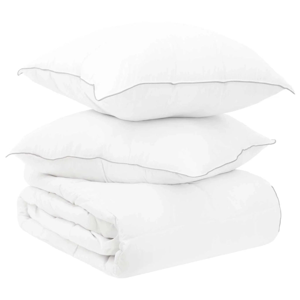 Set di Piumoni Bianco 200 x 220 cm Poliestere, Bamboo 3432738