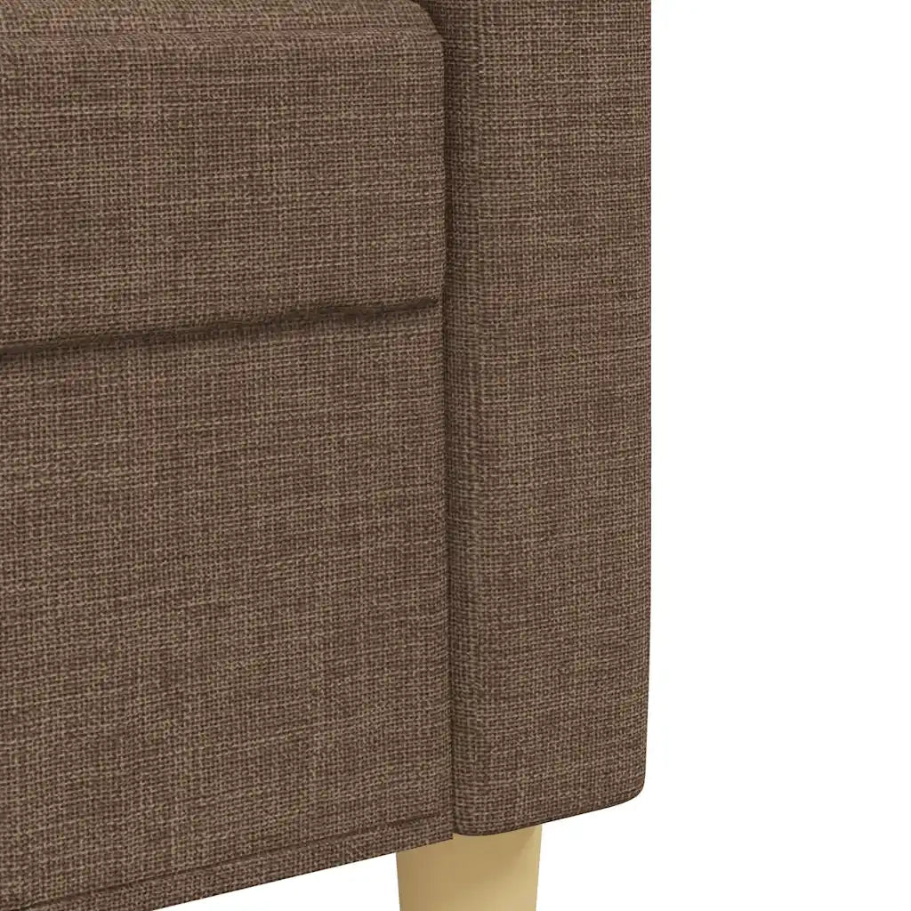 Set di Divani 2 pz Marrone in Tessuto
