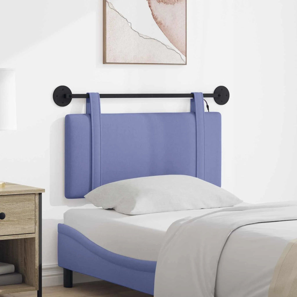 Testiera | Testata sospesa Con luce LED Blu jeans Tessuto
