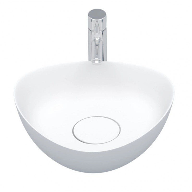 Lavabo da appoggio bianco opaco OVIEDO RIHO 41x41 cm solid surface