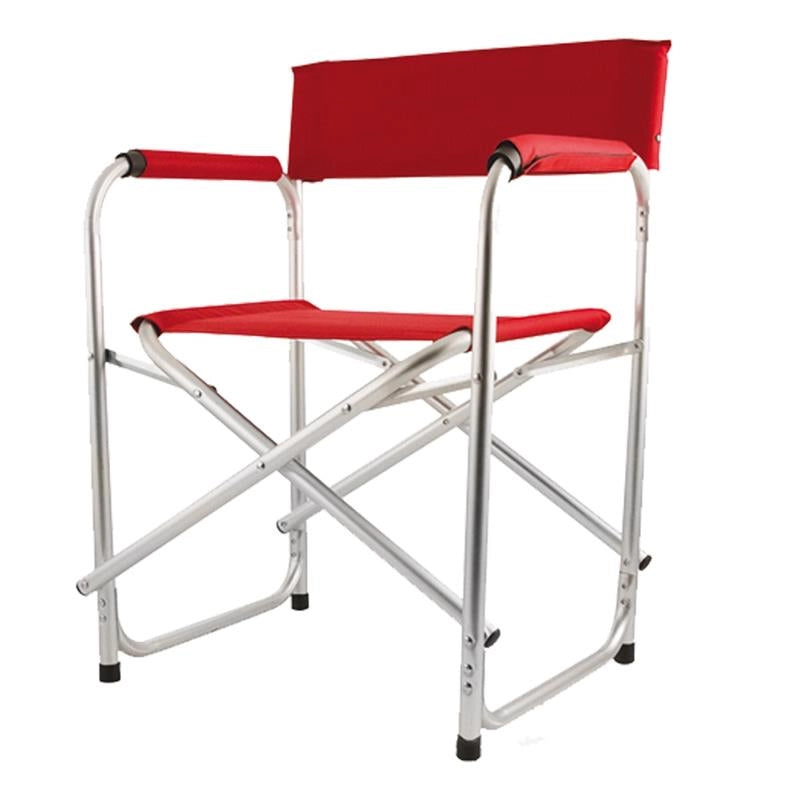 SEDIA DA REGISTA IN ALLUMINIO 56 X 46 X H80 CM DI COLORE ROSSO