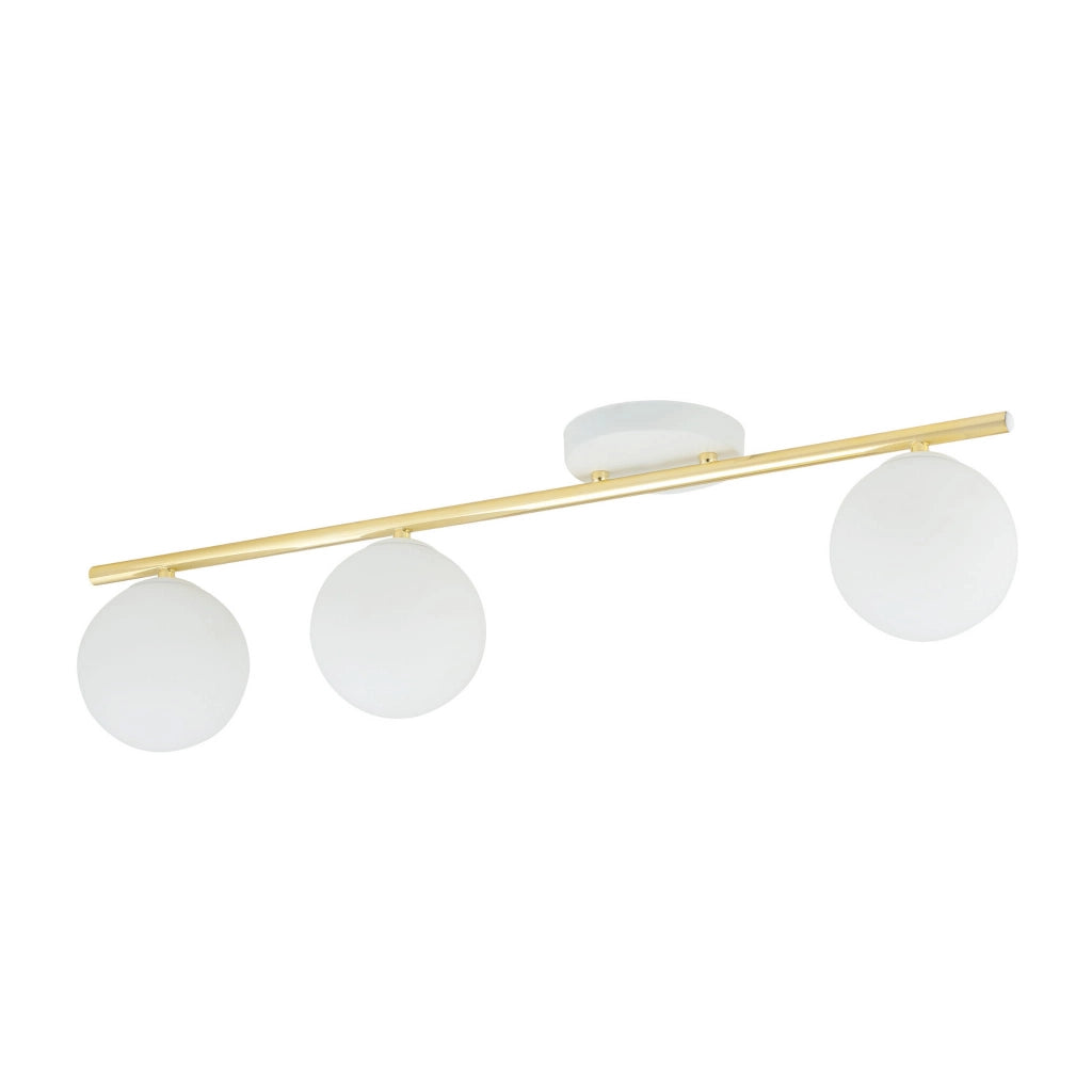 Plafoniera Emibig Monza 3 3xE14 ottone/bianco 80cm