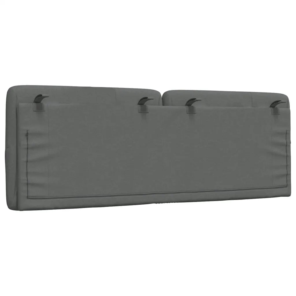 Coussin de tête de lit gris foncé 120 cm tissu