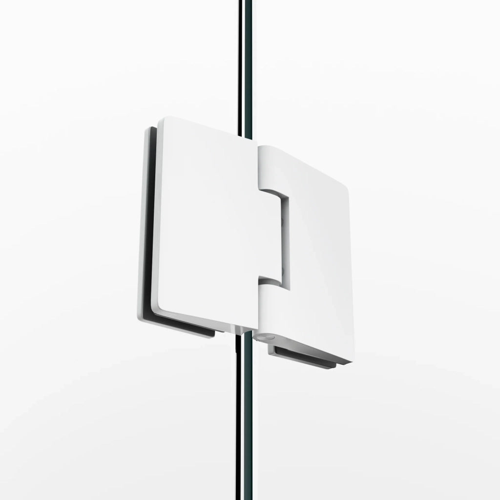 Box doccia frontale GLASS fisso + porta battente 125 cm (119,5-125; fisso 40+porta 80) cromo trasparente