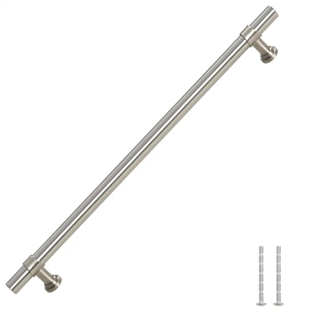Poignées d'armoire 5 pcs argenté 224 mm acier inoxydable
