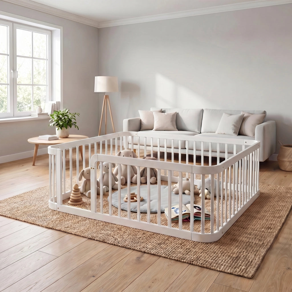 Box modulare per bambini 140x200 cm in legno ingegnerizzato bianco