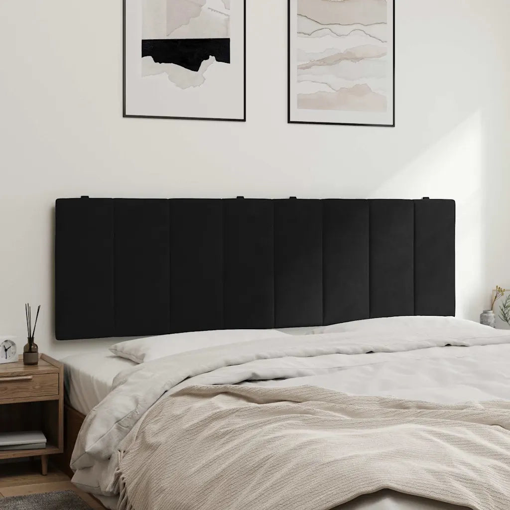 Coussin de tête de lit Hanko noir 160 cm velours