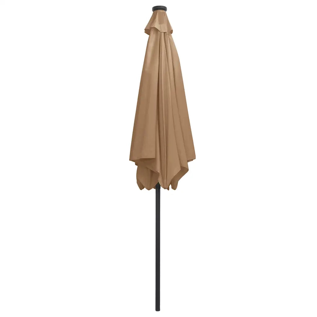 Ombrellone con Luci a LED e Palo Alluminio 300 cm Grigio Talpa 47363