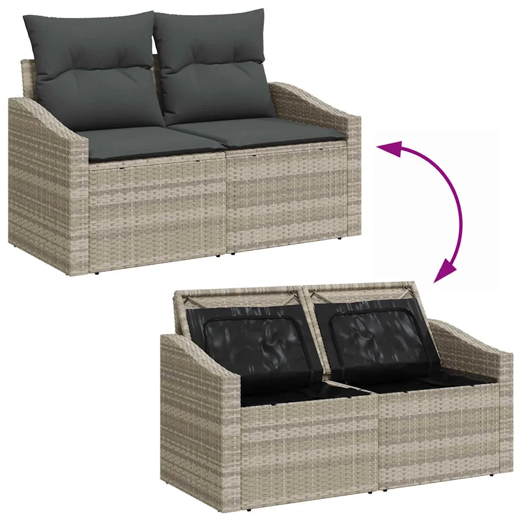 Set di divani 5 pcs Grigio chiaro e grigio scuro polyrattan 3355261
