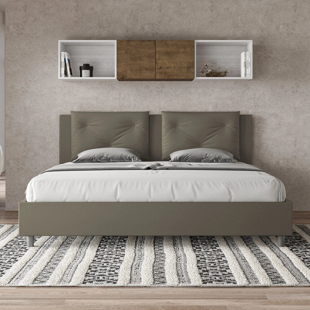 Letto Matrimoniale Large 180x200 cm Senza Rete Appia Cappuccino