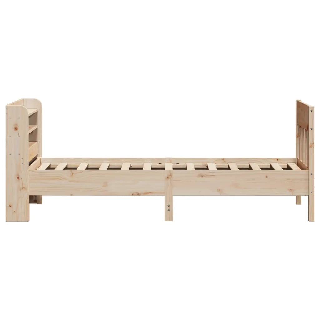 Letto senza Materasso-Struttura Letto 75x190 cm in Legno Massello Pino 109160