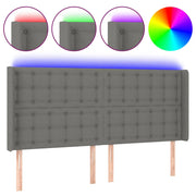 Testiera | Testata a LED GrigioScuro 183x16x118/128cm inTessuto