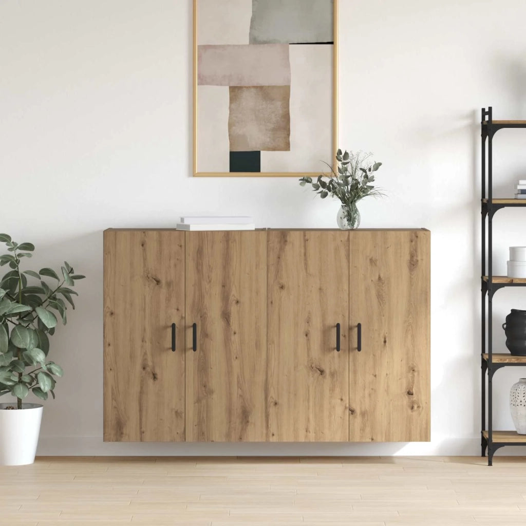 Mobiletto a muro 2 pcs Rovere artigianale 69,5 x 34 x 90 cm 3394531