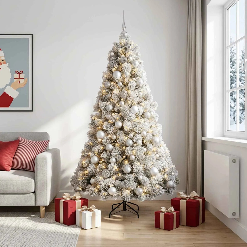 Albero di Natale artificiale con palline 210 cm 300 LED 3466930