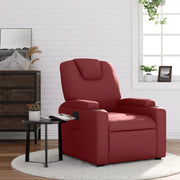 Divano Sedia-Poltrona Reclinabile Rosso Vino in Similpelle 447207