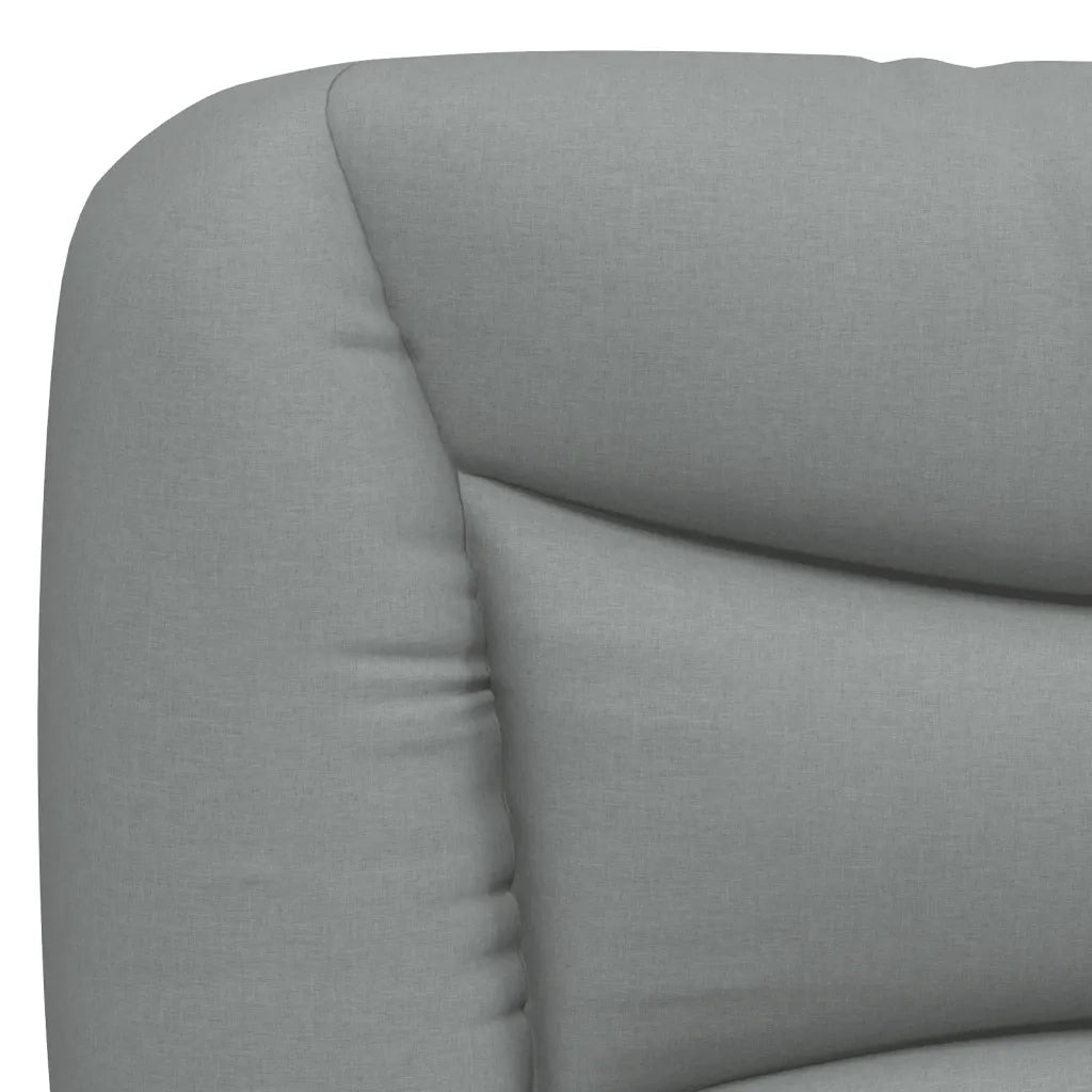 Coussin de tête de lit Hvar gris clair 80 cm tissu