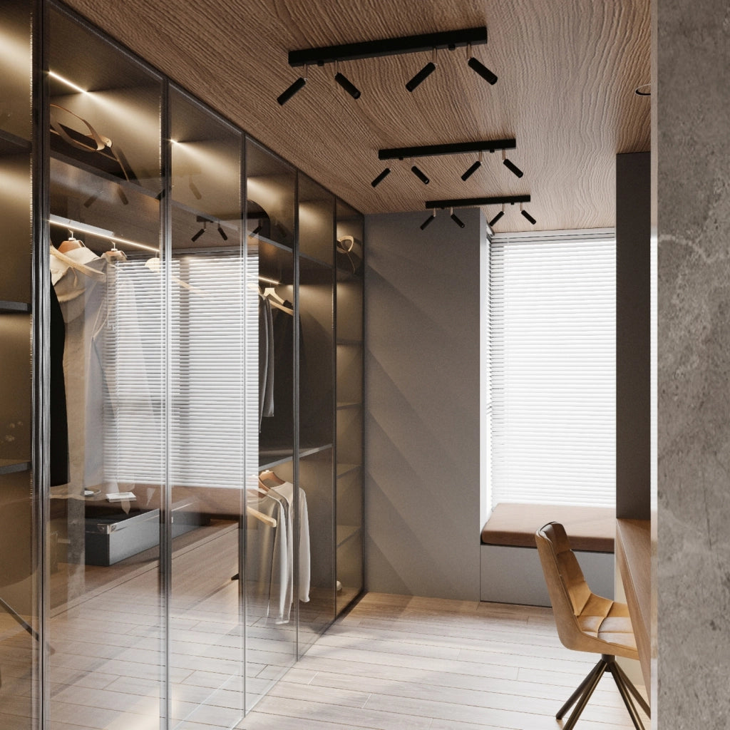 Barra soffitto OPTIMA 2 spot nera/cromo G9 Pure Lume