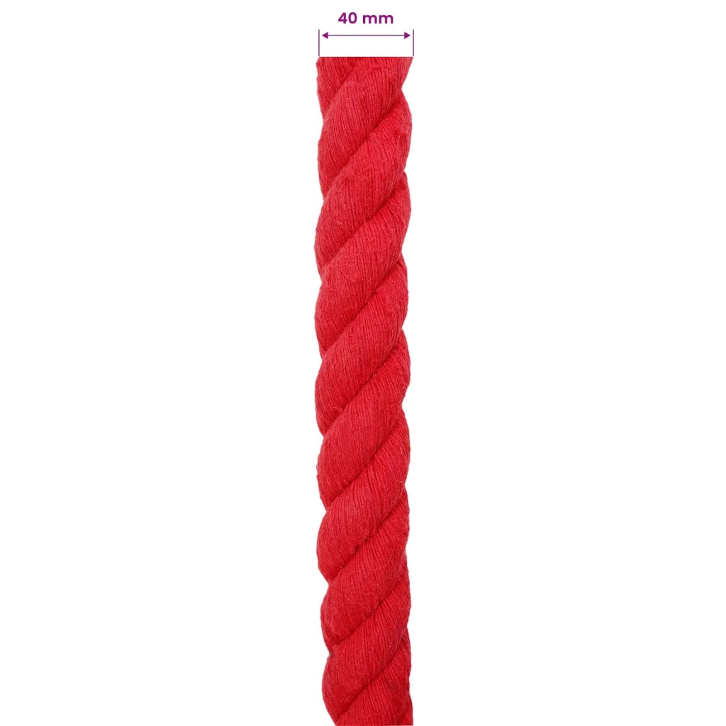 Corda di Cotone 40 mm 5 m Rosso 100% Cotone 42011933
