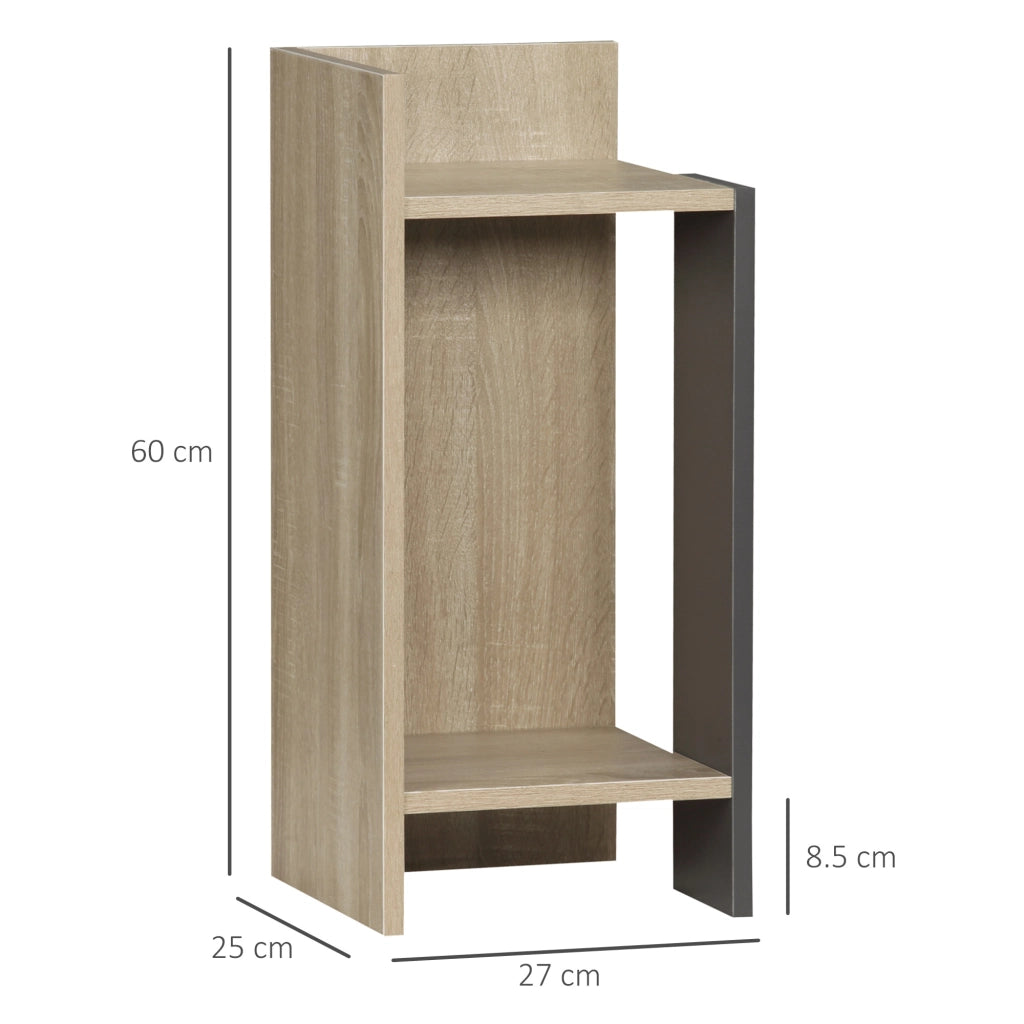 Comodino Grigio con Ripiano Aperto ¨C Minimal ¨C 27x25x60cm