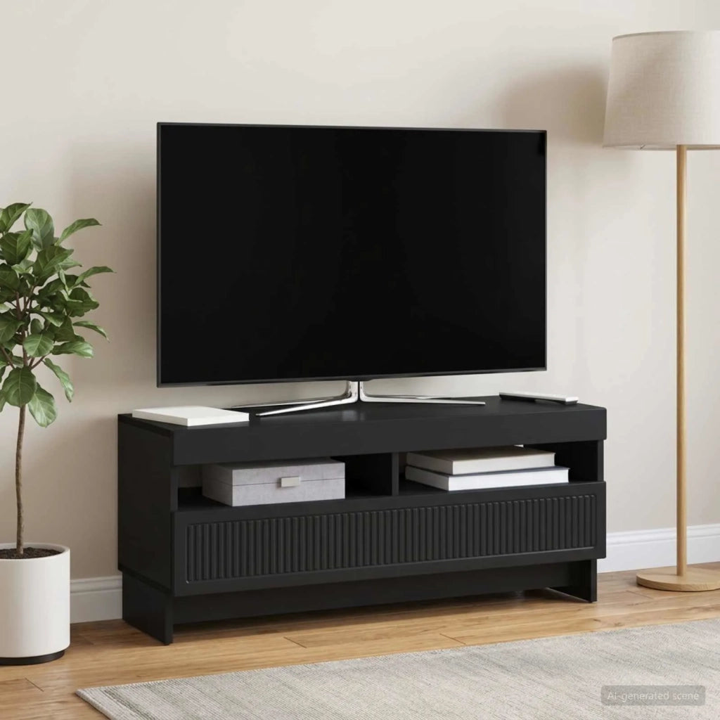 Mobile TV LED EDE 100 x 35 x 43 cm Nero Legno ingegnerizzato 896106
