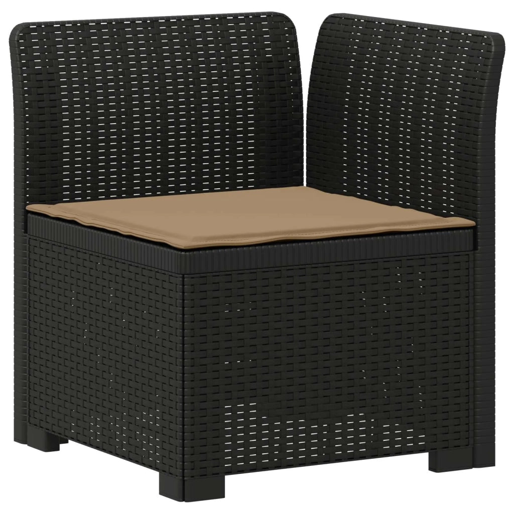 Divano da Giardino 5 Posti con Cuscini Stile Rattan PP 3444072
