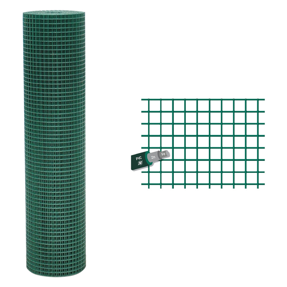 Rete elettrosaldata plastificata 100x10 mt