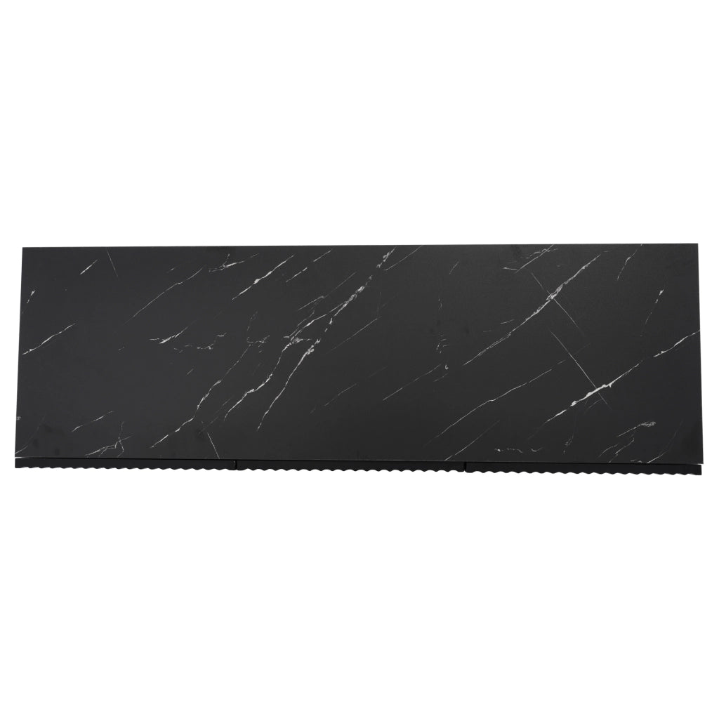 Sideboard LED 120 cm nero in MDF con controllo Bluetooth