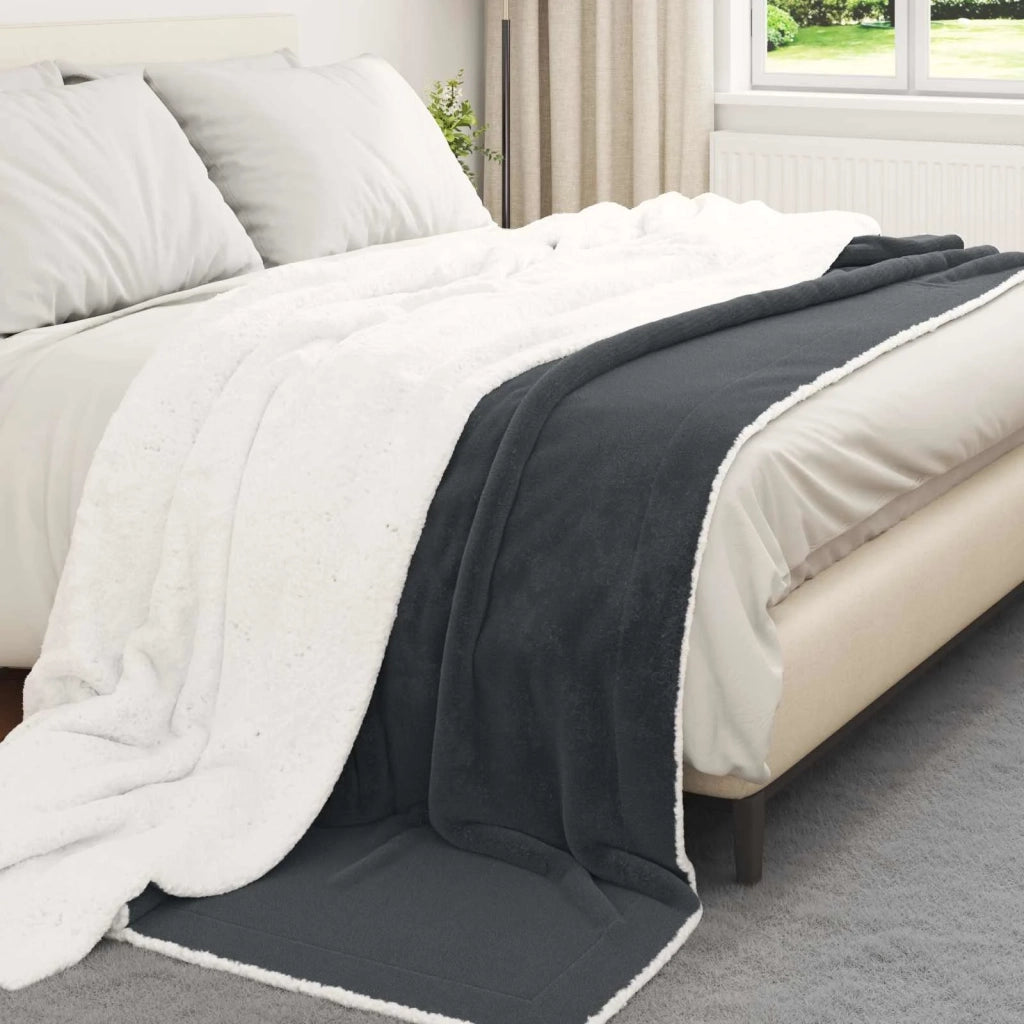 Coperta Grigio scuro 240 x 270 cm Panno 42016984