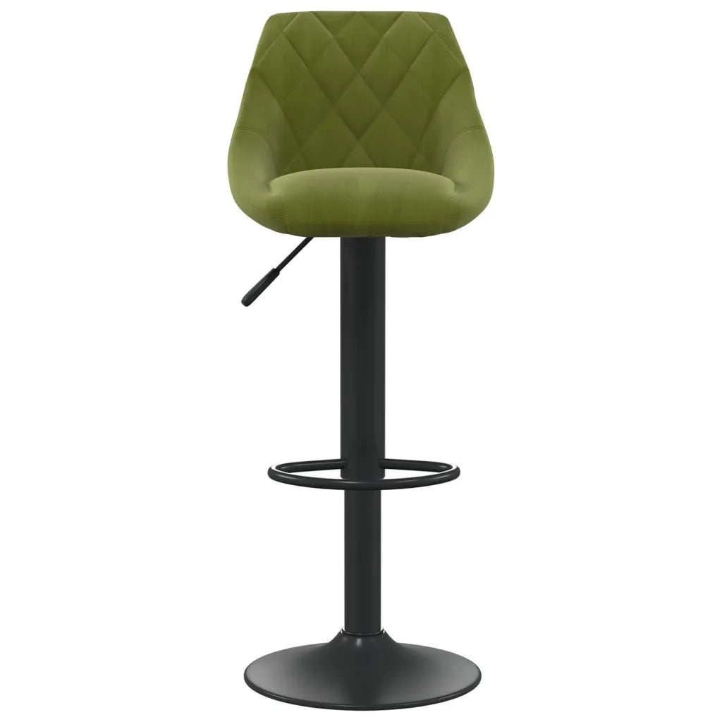Sgabelli da Bar 2 pz Verde Chiaro in Velluto 335351