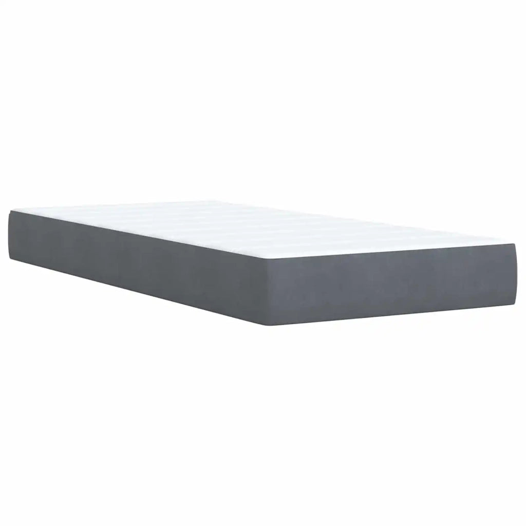 Letto ottomano con materasso Grigio Scuro 90 x 200 cm Velluto 3457768