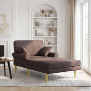 Chaise longue Marrone Scuro Tessuto 42048085